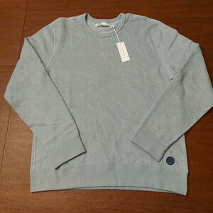 Outerknown Hightide Terry Crew Sweatshirt Ash Blue Men's Size M